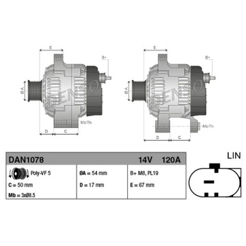 ALTERNÁTOR DENSO DAN1078