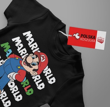 НАБОР 3В1 ДЕТСКАЯ ФУТБОЛКА ТАТУ НАКЛЕЙКИ SUPER MARIO BROS 152 КАЧЕСТВО