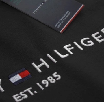 T-shirt koszulka męska Tommy Hilfiger okrągły dekolt czarna r. S