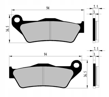 ЗАДНИЕ ТОРМОЗНЫЕ КОЛОДКИ BMW R1150 GS 99-04
