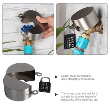 1 zestaw blokady kranu zewnętrznego wąż ogrodowy zabezpieczający przed