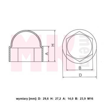 Крышка винта М16, колпачки винта М16 - 10 шт.