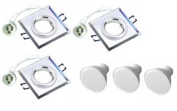 oprawa led oczko sufitowe lustrzane + GU10 led x3