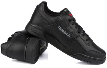 Męskie czarne buty REEBOK WORKOUT PLUS sneakersy sportowe skóra r. 41