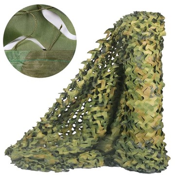 WOODLAND SIATKA MASKUJĄCA, SIATKA KAMUFLAŻOWA DO KRAJOBRAZU LEŚNEGO 2X3M
