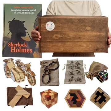 LOGIC CHEST Sherlock Holmes Super prezent łamigłówki urodziny 20 30 40 lat