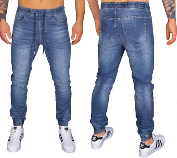 MĘSKIE SPODNIE JOGGERY JEANSY BOJÓWKI ELASTYCZNE JAKOŚĆ