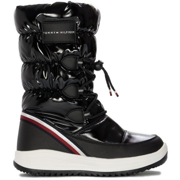 Śniegowce damskie wodoodporne Tommy Hilfiger T3A6-33069-1669999 BLACK R.35