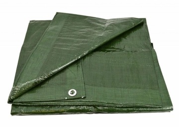 Plandeka zielona zimowa gruba mocna mrozoodporna 90g/m2 płachta 6x8 m