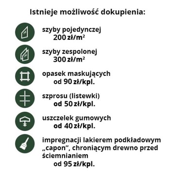 OKNO ROZWIERNO-UCHYLNE DREWNIANE DWUSKRZYDŁOWE 100x80 cm + SZPROS