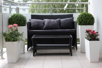 Горшок JUKA RATTAN 25x25см, цвет ЧЕРНЫЙ