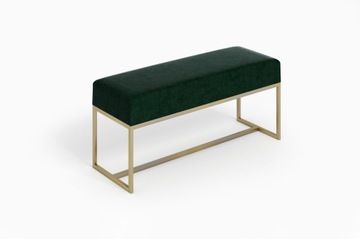 Ławka pufa tapicerowana loft metalowy stelaż złoty 120cm