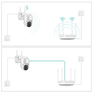 WIFI IP УМНАЯ НАРУЖНАЯ КАМЕРА 1080p ПОВОРОТНАЯ FULL HD 2 Мп ЗУМ 4-кратное ОБНАРУЖЕНИЕ