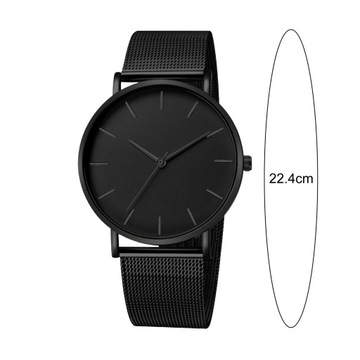 Men Watch Quartz Movement Simple Style Round Dial Stainless