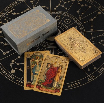 Золотые карты Таро для игры «Золотая фольга», водонепроницаемый набор, новая премиум-версия