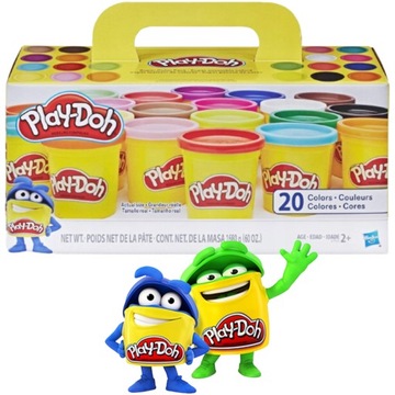 PLAY DOH CIASTOLINA ZESTAW 20 TUB PREZENT WALIZKA