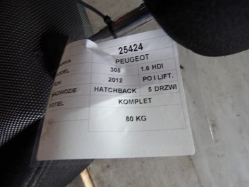 PEUGEOT 308 I HATCHBACK SEDADLA KOMPLET