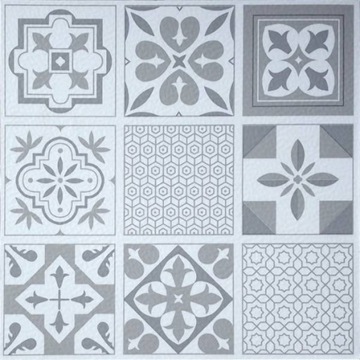 HIT Самоклеящаяся напольная плитка МОЗАИКА ВОСТОЧНАЯ Плитка Пэчворк Серая