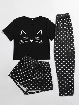 ЖЕНСКИЕ ПИЖАМЫ ШОРТЫ БРЮКИ ПИЖАМНЫЙ КОМПЛЕКТ XS