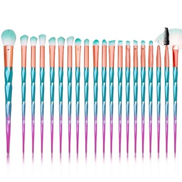 КИСТИ КИСТИ ДЛЯ МАКИЯЖА 20 ШТ. СМЕШАННЫЕ ЦВЕТА