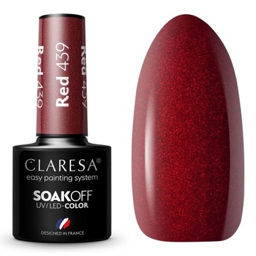 Lakier Hybrydowy Bordowy Claresa Red 439