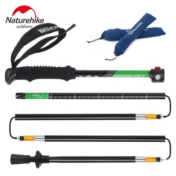 NatureHike 2 sztuk Ultra światła na zewnątrz laski uchwyt EVA 5-sekcja reg