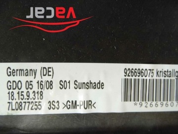7L6877041H STŘEŠNÍ OKNO 3S3 VW TOUAREG 7L 03-10R