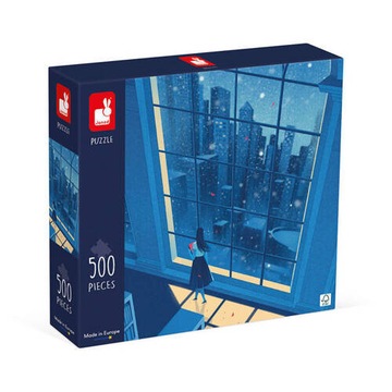 Puzzle artystyczne Nocny widok w błękicie 500 el., dla dzieci 8 lat+, Janod