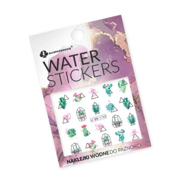 Наклейки на ногтевой воде BN -1762 - растения