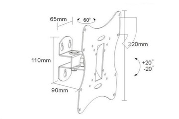 ПОДВЕСКА ДЛЯ ТВ ПОДВЕСКА ДЛЯ ТВ LED 23-50 ПОВОРОТНАЯ