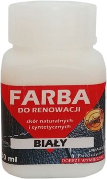 КРАСКА ДЛЯ ОБНОВЛЕНИЯ КОЖАНОЙ ОБИВКИ БЕЛЫЙ ЛАК 30мл