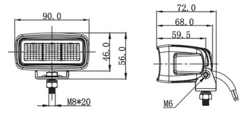 СВЕТОДИОДНАЯ РАБОЧАЯ ЛАМПА SKYLED IGNIS 15F 10-30В, 15Вт, 1560Лм R10/R148