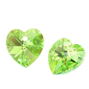 Swarovski 6228 Serce Heart 10mm Peridot AB