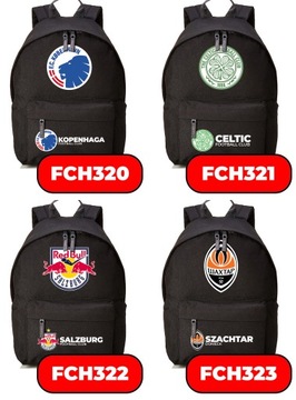 Черный школьный рюкзак ФК Барселона с футбольными клубами и спортивными узорами