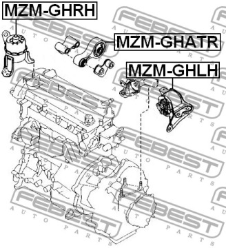 ПОДУШКА ДВИГАТЕЛЯ ПРАВАЯ MAZDA ATENZA SEDAN & SPORT GH 2007-20