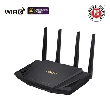 Asus Wireless Wifi 6 Dual Band Gigabit Router RT-AX58U 802.11ax, 2402+574 M