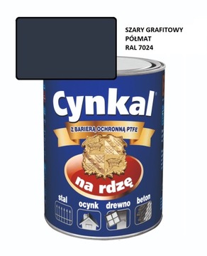 Farba uniwersalna CYNKAL 2,5L GRAFIT PÓŁMAT 7024
