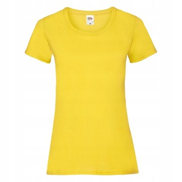 KOSZULKA DAMSKA T-SHIRT FRUIT OF THE LOOM YELL XL