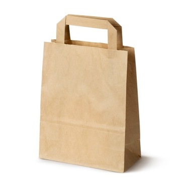 Torba torebka 25szt. papierowa szara 180x85x230