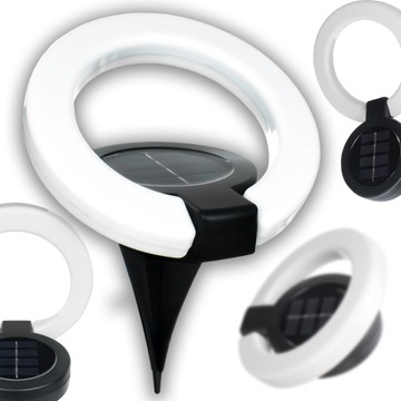 Lampka Spot LED Ring Solarna Ogrodowa Solarne Oświetlenie Ogrodu Tarasu