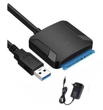 ADAPTER do USB 3.0 KABEL DO DYSKÓW SATA III Kabel dla 3,5 2,5 Zasilacz 12V