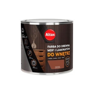 ALTAX Farba do drewna, MDF i laminatów 0,4L c brąz