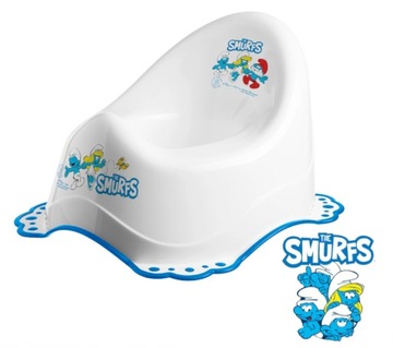 NOCNIK SMERFY Z GUMKAMI WC BIAŁY ANTYPOŚLIZGOWY