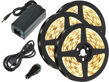 ZESTAW 15M 900 LED 60/M Taśma 2835 BIAŁY Ciepły + zasilacz