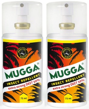НАБОР 2X MUGGA STRONG SPRAY 50% DEET ДЛЯ КОМАРОВ