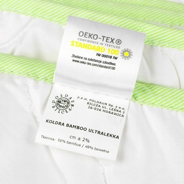 Антиаллергенное летнее одеяло, БАМБУК, 140х200 см.