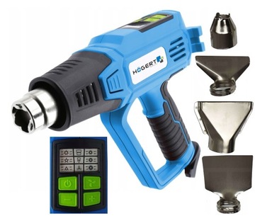 HOGERT OPALARKA 2000W 2-BIEGI 50-600°C LCD 12-reg.