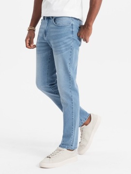 Spodnie męskie jeansowe SLIM FIT jasnoniebieskie V2 OM-PADP-0110 XXL