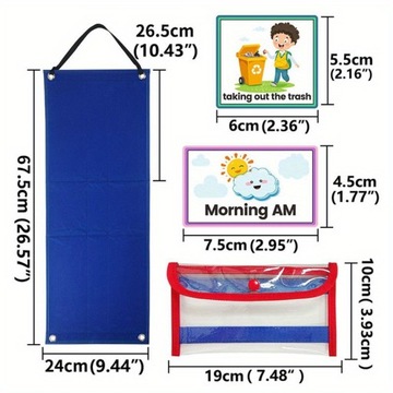 Визуальное расписание для студентов, таблица утренних дел, 70 карточек