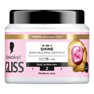 GLISS ODŻYWCZA MASKA DO WŁOSÓW MATOWYCH I ŁAMLIWYCH LIQUID SILK 4W1 400 ML